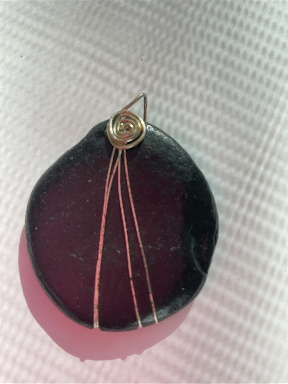 Modern Black and Silver Wire-Wrapped Necklace